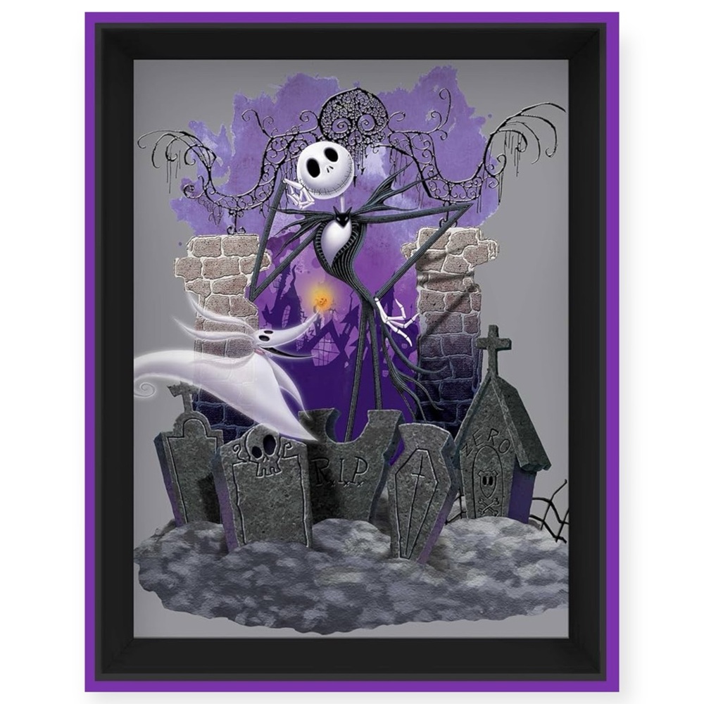 POP Creations Disney Shadowbox Nightmare Before Christmas Jack Zero 11x14 Frame - Picture 7 of 7
